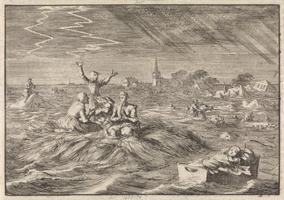 Översvämning i Groningen, 1686 av Jan Luyken