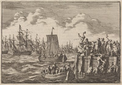 Vilhelm III avgår till England med flottan, 1688 av Jan Luyken