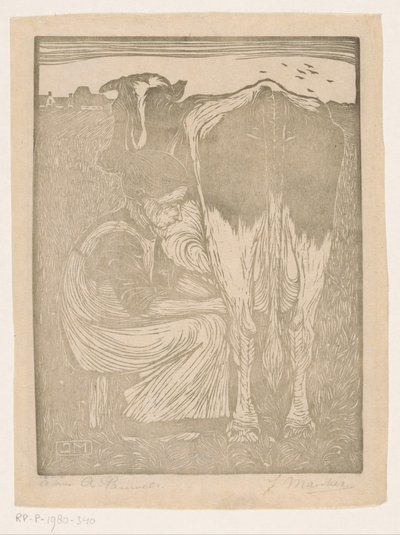 mjölkerska av Jan Mankes (signed by artist)