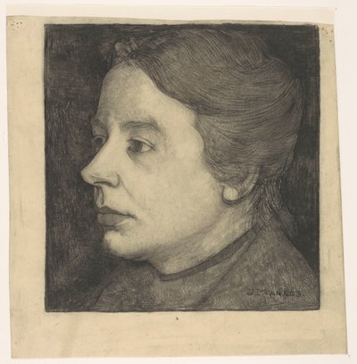 Porträtt av Anne Mankes-Zernike av Jan Mankes (signed by artist)