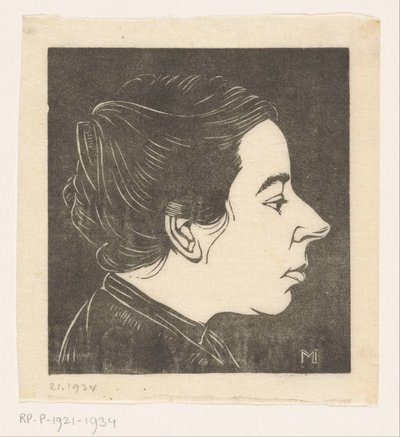 Porträtt av Anne Zernike av Jan Mankes