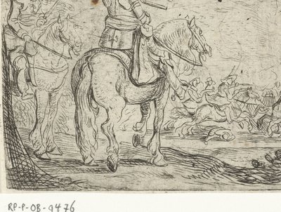Två ryttare i kavalleristrid Cavalry Battles (serietitel) av Jan Martszen de Jonge