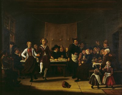 Bondens bröllop (olja på duk) av Jan Massys or Metsys