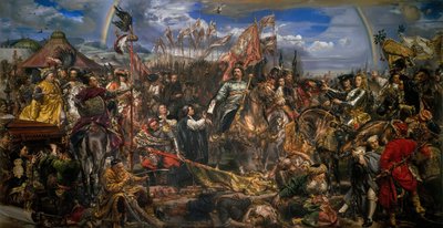 Jean III Sobieski (1629-1696) skickade ett budskap om seger till påven Innocentius XI efter striden i Wien av Jan Matejko