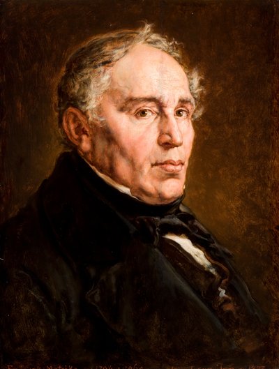 Porträtt av Franciszek Matejko, konstnärens far av Jan Matejko