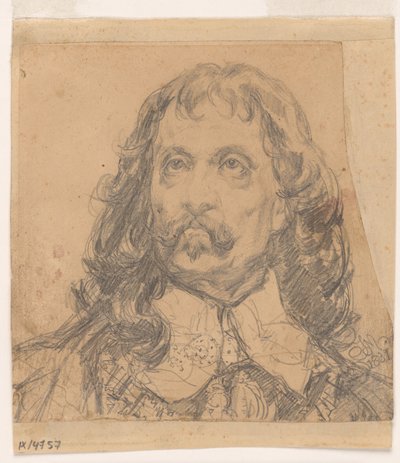 Porträttskiss av Jan Kazimierz huvud (troligen en skiss till en målning). av Jan Matejko