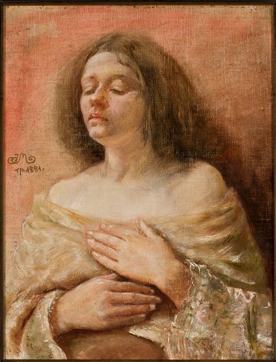 Porträttstudie av en kvinna av Jan Matejko