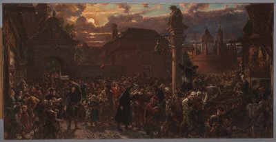 Studenternas avfärd från Kraków år 1549 av Jan Matejko