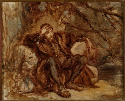 Sigismund August i Vilnius trädgård, skiss av Jan Matejko