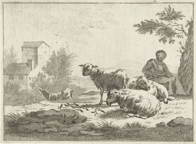 Herdinna med fårhjord av Jan Matthias Cok