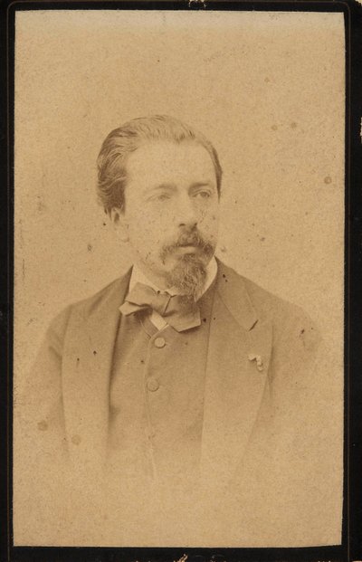 Porträtt av violinisten och kompositören Henryk Wieniawski 1835-1880. av Jan Mieczkowski