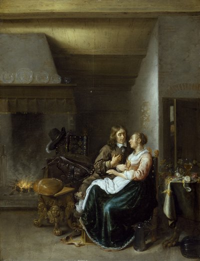 Ett par i en interiör, 1652 av Jan Miense Molenaer