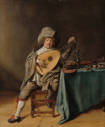 Självporträtt som lutspelare, ca. 16371638. av Jan Miense Molenaer