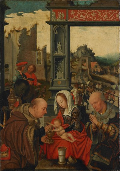 Konungarnas tillbedjan, 1525 av Jan Mostaert