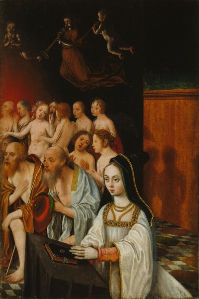 The Souls of the Just and Donator, ca. 1520 av Jan Mostaert