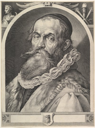 Porträtt av Hendrick Goltzius, ca. 1617. av Jan Muller