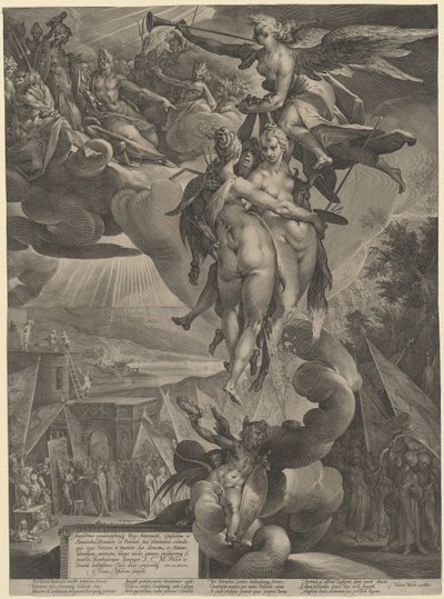 Konstens apoteos av Jan Muller, after Bartholomaeus Spranger