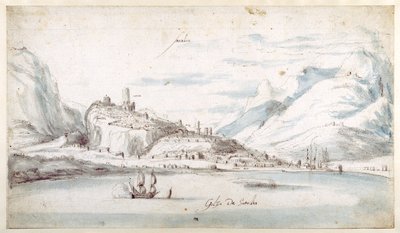 Sataliabukten (penna och bläck med tvätt på papper) av Jan Peeters