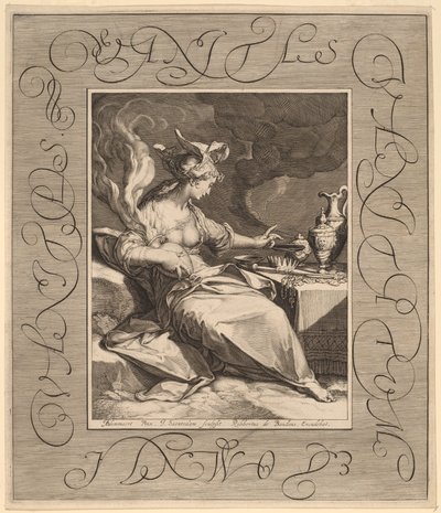 Fåfängas fåfänga, allt är fåfänga av Jan Pietersz Saenredam, after Abraham Bloemaert