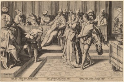 Salome dansar före Herodes av Jan Pietersz Saenredam, after Karel van Mander I