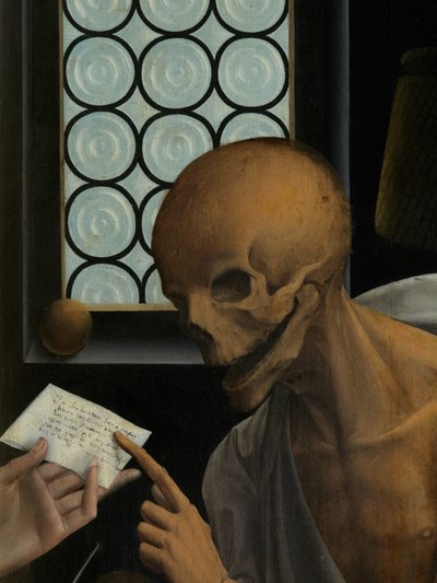 Detalj av Death and the Miser, ca 1515-21 (olja på panel) av Jan Provoost