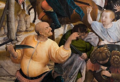 Detalj av korsfästelsen (olja på panel) av Jan Provoost