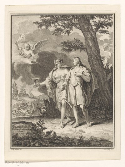 Lust förför en ung man Titelsida för: Dirk Smits, Israëls Baalfegorsdienst, eller straffad lust, 1737 av Jan Punt