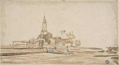 Haarlem-porten vid Amsterdam av Jan Ruischer