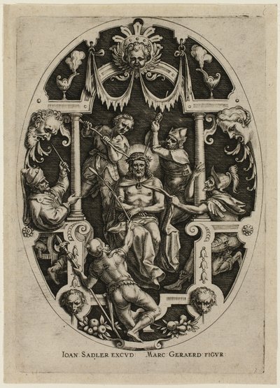 Crowning with Thorns, från Passion of Christ av Jan Sadeler I