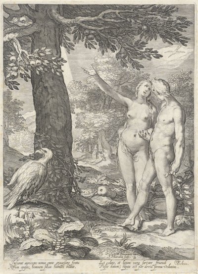 Adam och Eva framför trädet för kunskapen om gott och ont Adam och Eva (serietitel) av Jan Saenredam