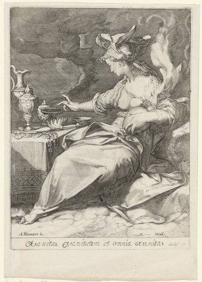 Allegorie op de vergankelijkheid (Vanity) Fåfänga, fåfänga och all fåfänga (titel på föremål) av Jan Saenredam