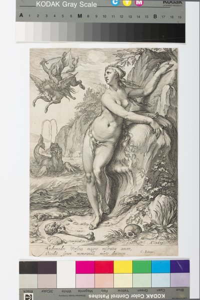 Andromeda, ca 1609 (gravyr) av Jan Saenredam
