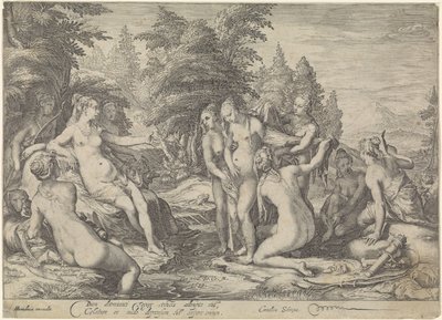 Diana upptäcker Callistos graviditet av Jan Saenredam