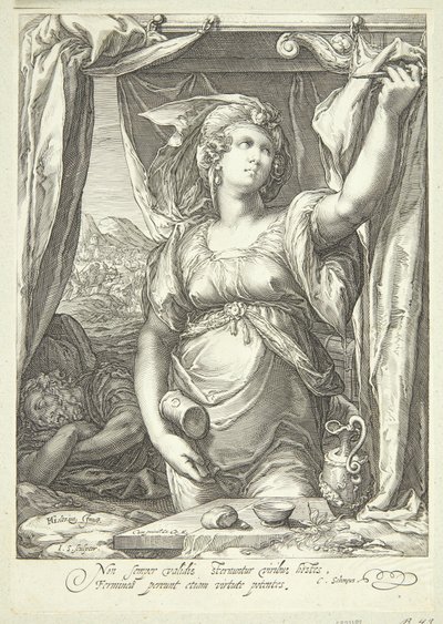 Jael och Sisera av Jan Saenredam