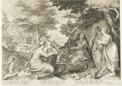Tallrik ett, från Five Wise and Five Foolish Virgins av Jan Saenredam