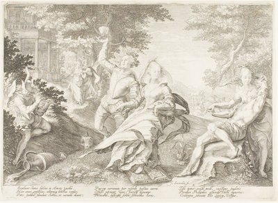 Tallrik två, från Five Wise and Five Foolish Virgins av Jan Saenredam