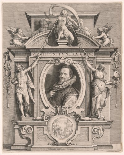 Porträtt av Hans von Aachen av Jan Saenredam