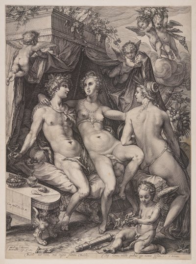 Sine Cerere och Baccho Friget Venus av Jan Saenredam