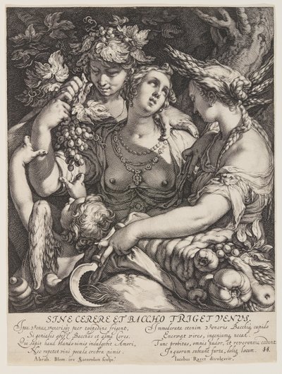 Sine Cerere och Baccho Friget Venus av Jan Saenredam