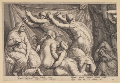 Bestraffningen av Niobe (plansch 1) av Jan Saenredam