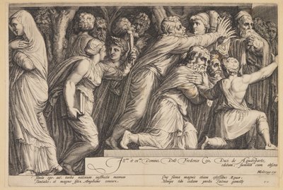 Bestraffningen av Niobe (plansch 4) av Jan Saenredam