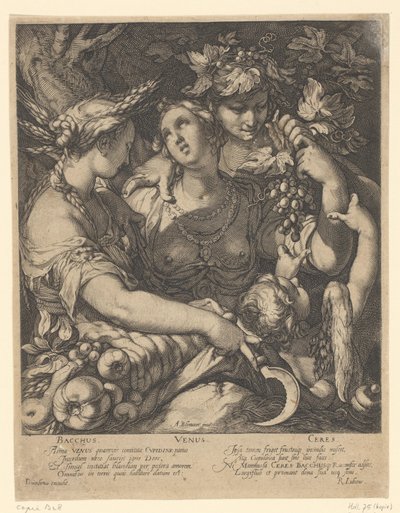 Venus, Bacchus och Ceres Venus Triget utan Ceres och Bacchus (titel på objekt) av Jan Saenredam