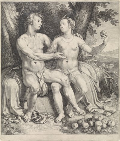 Vertumnus en Pomona av Jan Saenredam