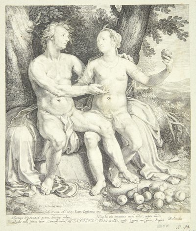 Vertumnus och Pomona av Jan Saenredam