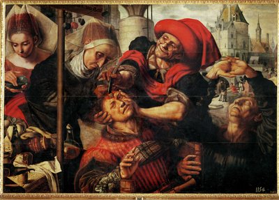 Kirurgen;utvinning av dårens sten av Jan Sanders van Hemessen