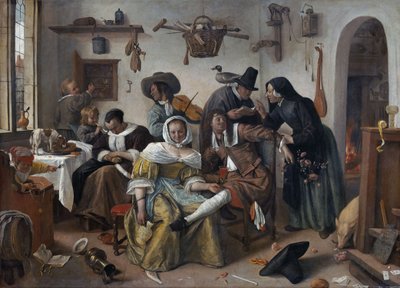 Akta dig för lyx ("In Weelde Siet Toe") av Jan Steen