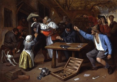Gräl vid kortspel av Jan Steen
