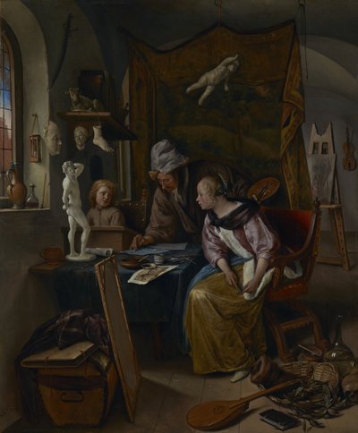 Lektionen i teckning av Jan Steen