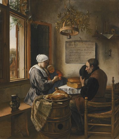 Bön före måltiden av Jan Steen
