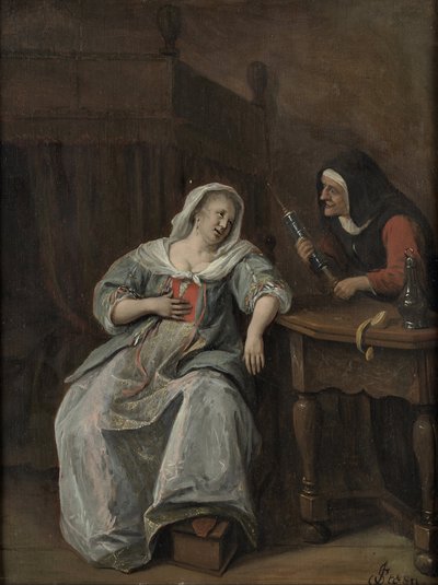 Den sjuka kvinnan av Jan Steen